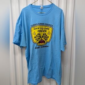 Jerzees Blue Racing Day Camp Tee - Short Sleeve